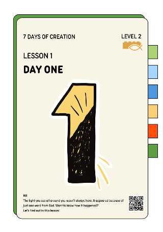 Day One | Level 2 | 7 Days Of Creation | LESSONS4KIDS